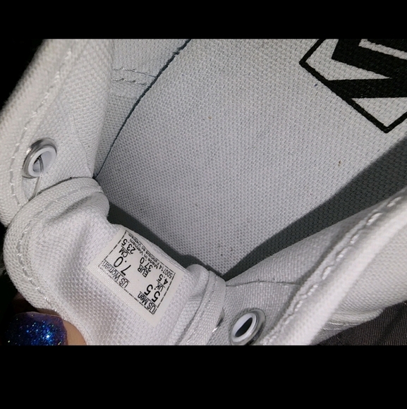 Vans Women's White and Green Checkered Sneakers Size 7 - Picture 9 of 15